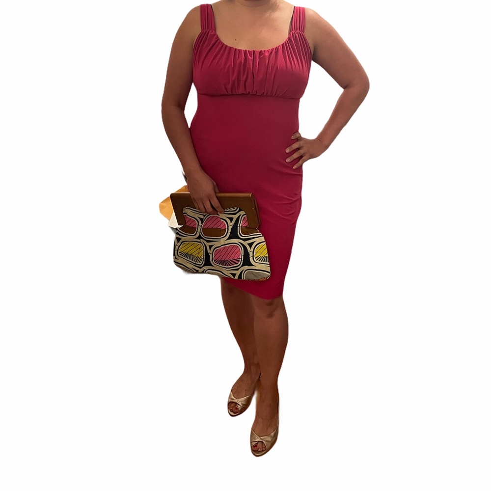 Pink maternity dress